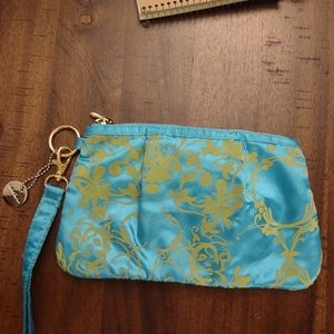 NWOT Vintage Asian Teal Wristlet